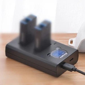 2 Slot Dual Battery Charger USB Charging Holder For Gopro Max Action Camera - Picture 1 of 6