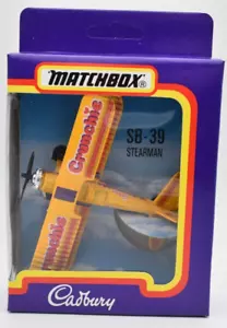 Matchbox Skybusters SB39 Stearman Cadbury Crunchie Flying Circus Airplane. China - Picture 1 of 3