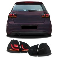 Dynamik LED Lightbar Rückleuchten Schwarz Smoke für VW Golf 5 03-08
