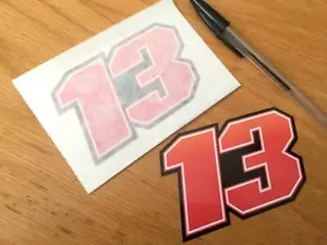 Takumi Takahashi Rennnummer 13 - (kleines Paar) - UK Verkäufer - Bild 1 von 1