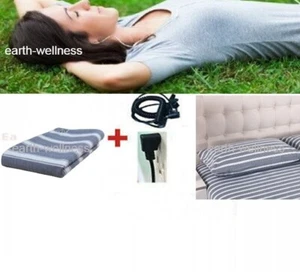 Earthing Grounding PillowCase Blue White, 30x20 Cotton, BETTER SLEEP, EMF DETOX - Picture 1 of 10