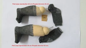 Chaussettes GrisesTaille 2 Ref " 2GU " pour poupées de 40 à 60 cm - Foto 1 di 1