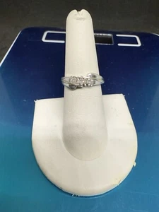 14k white gold .30 ctw marquise Diamond Ring size 7  - Picture 1 of 11