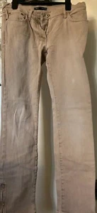 M&S Limited Collection Beige Cotton Skinny Jeans Ankle Zip 29.5” Inseam - Picture 1 of 4