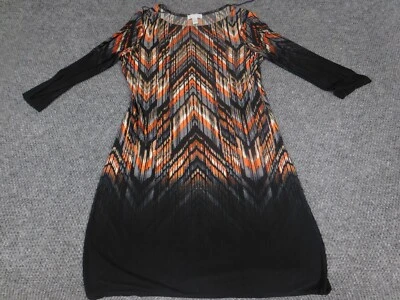 Vestido para mujer London Times 8 negro línea A diseñador elástico Foto 1 de 4