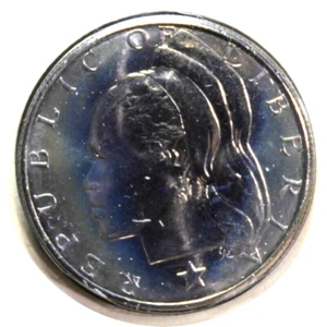 elf  Liberia 1 Dollar 1968 Native Woman - Picture 1 of 2