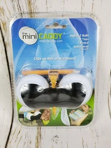 The Mini Caddy Golf Ball Holder Clip On Belt Waistband Stores 2 Balls 2 Tees - Picture 1 of 8