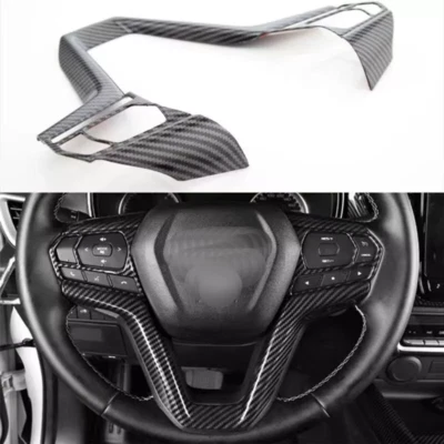 For Isuzu MU-X MUX 2023 2024 2025 Carbon Fiber Car Steering Wheel Cover Trim - image 1 of 4