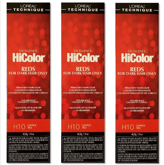 Loreal Excel Hicolor Hilights Cobre 1.2oz (Paquete de 3) Foto 1 de 1