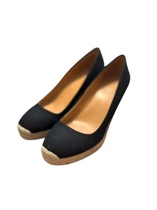 J. Crew Damenschuhe Canvas-Espadrille Keilabsatz Größe 9 schwarz - Bild 1 von 8