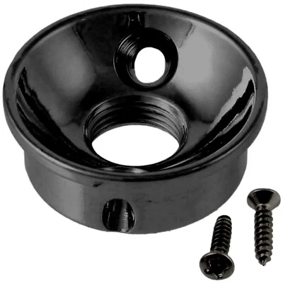 NOVO Electrosocket Round Retrofit Jackplate para Telecaster Tele Guitar Jack PRETO - Imagem 1 de 3