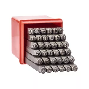 36 pz/scatola francobolli lettera e numero metallo gioielli kit strumenti per timbratura guarnizioni 4 mm PAT - Foto 1 di 7