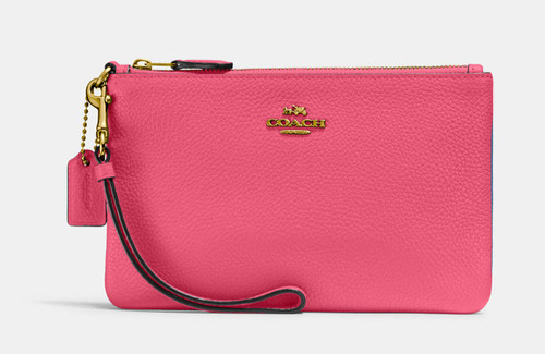 Portafoglio Coach piccolo in pelle con scatola telefono da polso ~nuovo con etichette~ Petunia 22952