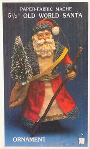 Papel maché de Santa's World 5,5" OLD WORLD SANTA Kurt S. Adler con caja de colección 1980 #3 - Imagen 1 de 6