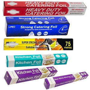 Kitchen Foil Aluminium Tin Foil Heavy Duty Catering Foil Wrap For Food Oven Bake - Picture 1 of 35