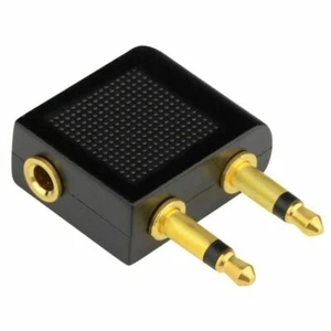 Auriculares de viaje de avión aerolínea conector de audio adaptador convertidor - Imagen 1 de 4