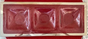 Annieglass Three Part Divided Tray Platinum Signed 33/38 14 1/4" - Picture 1 of 3