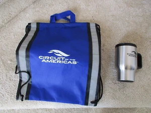 CIRCUIT OF THE AMERICA'S AUSTIN, TX NEU SWAG TASCHE & METALL REISEBECHER - Bild 1 von 6