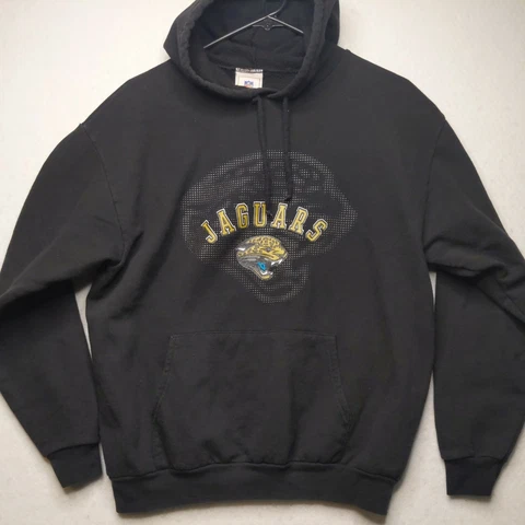 Jacksonville Jaguars Womens Hoodie Size Medium Black Hooded Sweatshirt Cover