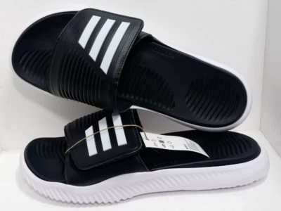 Sandálias Adidas AlphaBounce Slide 2.0 preto branco GY9415 masculinas TAMANHO 13 - Imagem 1 de 4