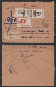MADAGASCAR - MOROMBE / 1952 - LETTRE RECOMMANDEE AVION == FRANCE - Picture 1 of 1