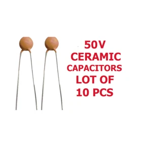 PACK OF 10 PCS 50V Ceramic Disc Capacitors Multi Choice Electronic Components - Picture 1 of 1