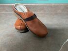Womens Pikolinos Granda Brown Leather Clogs Mules Shoes Size 40 Con83