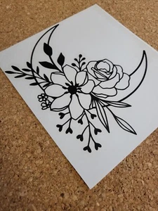 Wild Flower Moon Yoga logo - Decal Sticker Vinyl Graphic - Picture 1 of 4