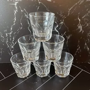 Libbey 15240 Gibraltar Dura Tuff Clear Rocks Glasses 8 oz Lot of 6 New - Picture 1 of 10