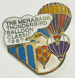 The Merabank Thunderbird Balloon Classic 1987 Souvenir Lapel Hat Pin Pinback  - Picture 1 of 6