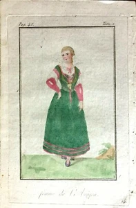 ARAGÓN, femme d´Aragon. Grabado original en color, 1788. - Bild 1 von 1