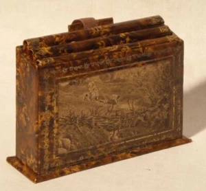 cofanetto x 3 libretti appunti vintage 1902, finta radica, poche note, antico. - Foto 1 di 14