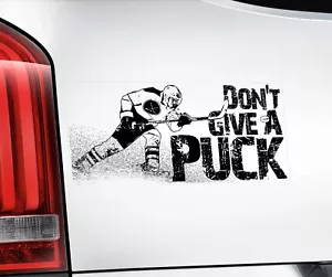 'DON'T GIVE A DISCO' - Pegatina para ventana de coche de hockey sobre hielo, letrero de esquí snowboard - V01NEGRO - Imagen 1 de 1