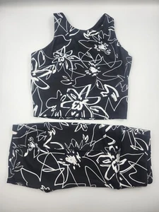 Girls M 8y Tek Gear Soft Tek Longline Bra Tank Top And High Rise Shorts #0002 - Picture 1 of 8