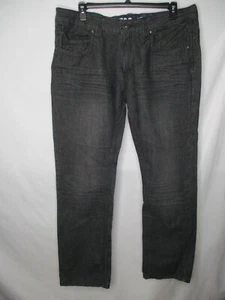 Jeans uomo Verdo 40X33 nero fadeout gamba dritta baffi tasche bottoni cotone - Foto 1 di 11