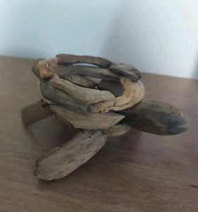 SEA TURTLE Driftwood Art Hand Made Wood Decor 7" - Picture 1 of 5