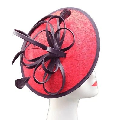 Women's Fascinator Headband Clip Circle Hat Weddings Ladies Races Royal Ascot UK - Image 1 of 4