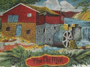 De colección 1979 calendario de lino antiguo molino toalla de té nunca usada cocina 26 X16,5 - Imagen 1 de 4
