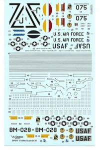 Calcomanías Warbird B-36 Peacemaker 1/184 SP011 para kit Atlantis (antiguo Revell) - Imagen 1 de 5