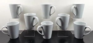 8 Noritake GoG Swirl Mugs Set Grey On Grey Colorscapes Drinking Coffee Cups Lot - Picture 1 of 24
