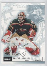 2002-03 Upper Deck Mask Collection UD Promo Manny Fernandez Dwayne Roloson #43