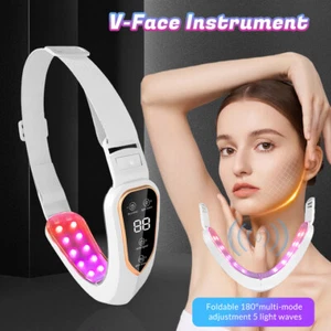 Electric V-Face Shaping Double Chin Reducer Lifting Beauty Belt Facial Massager - Picture 1 of 27