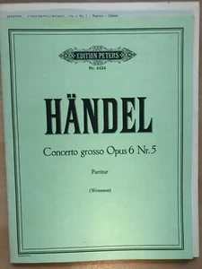 Handel: Concerto Grosso Opus 6 No 5 - Full Score - Picture 1 of 1