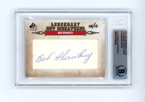 Bob Shawkey 2011 Sp Legendary Cuts 06/15 Cut Signatures Auto Autographed BAS COA - Picture 1 of 3