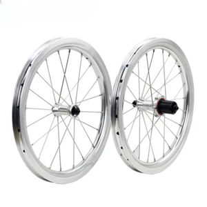 Alloy Wheels 16" 1 1/4 349 305 Rim V Brake Clincher Folding Bike Wheelset - Picture 1 of 28