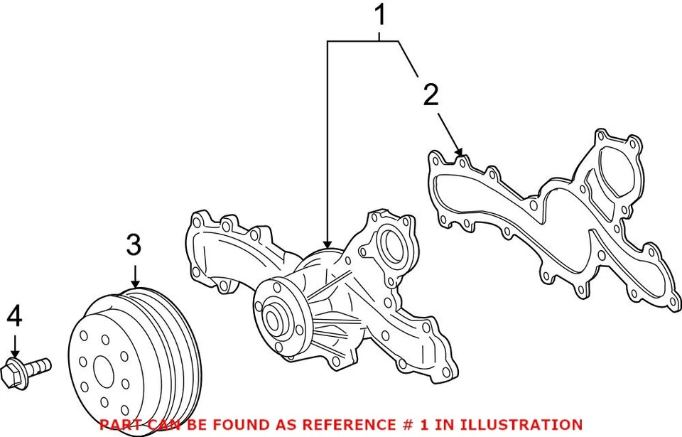 Genuine OEM Engine Water Pump with Gasket For Lexus ES350 RX350 RX450h - Image 1 of 1