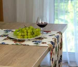 Tapiz decorativo de tela de naperón multicolor para corredor de mesa - Imagen 1 de 7