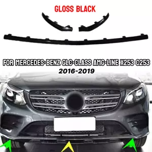Alerón delantero negro 3 piezas para Mercedes-Benz Clase GLC X253 C253 16-19 AMG-Line - Imagen 1 de 10