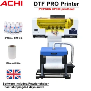 DTF Pro Printer Dual XP600 Head Thermal Sublimation Printer Powder Shaker UK - Picture 1 of 11