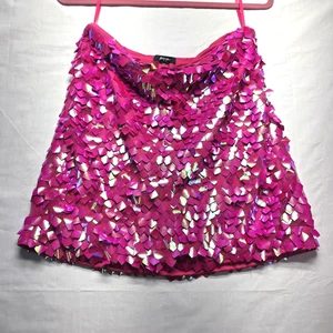Minifalda de lentejuelas rosa Nasty Gal talla 8 nueva con etiquetas iridiscente fiesta vacaciones ropa de club nocturno - Imagen 1 de 9